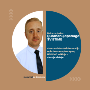 MOKYMŲ ĮRAŠAS – Duomenų apsauga ŠVIETIME